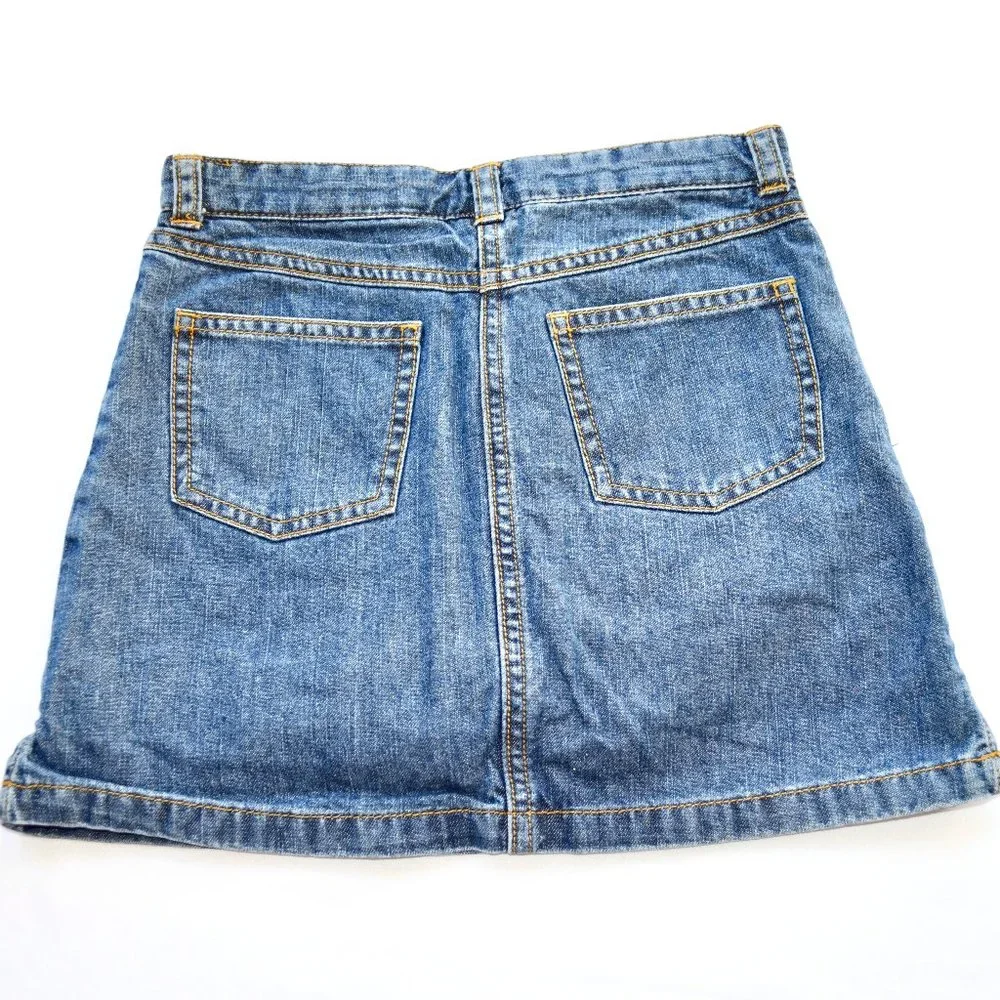 Gymboree Denim Jean Skirt/Skort/Shorts with Ice Cream Embellishments - Size 7